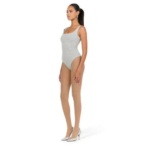 Naked wardrobe NW tank bodysuit heather gray 21026 - Picture 6 of 14